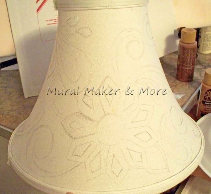 paisley thrift store lamp makeover, crafts, lighting, painting, repurposing upcycling