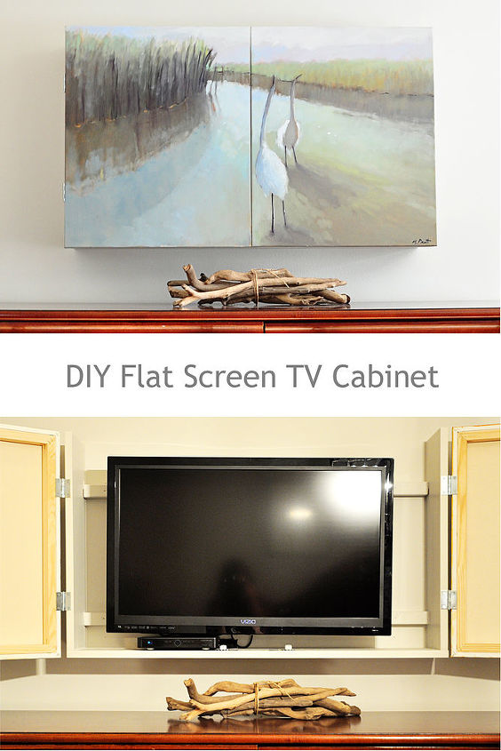 diy flat screen tv cabinet, diy, doors, kitchen cabinets, woodworking projects, DIY flat screen tv cabinet