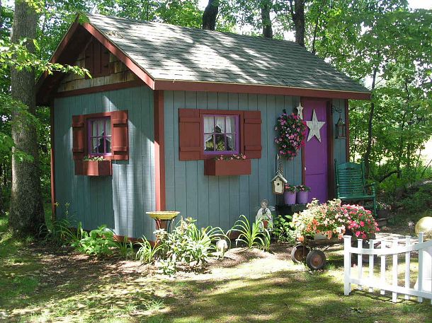 my fairy tale style shed, flowers, gardening, outdoor living, Side view