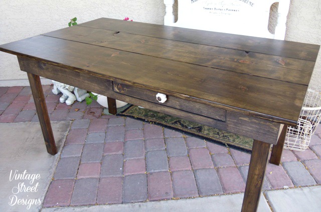 rustic farm table, painted furniture, rustic furniture