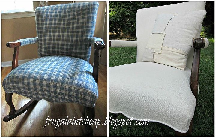 painting a fabric chair with 1 paint, painted furniture