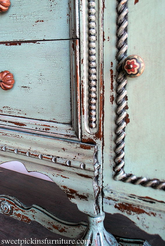 milk painted antique buffet, painted furniture