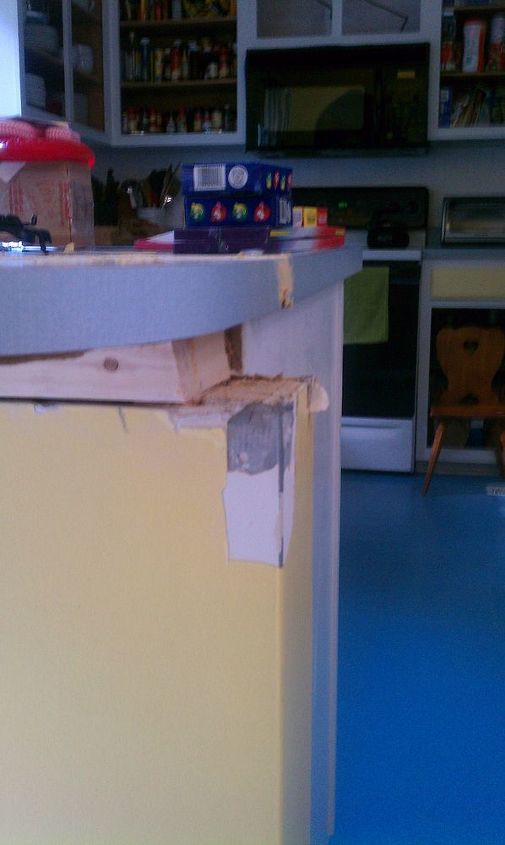 q removed the bar now what to do with this end, countertops, kitchen design, Maybe a not so helpful angle