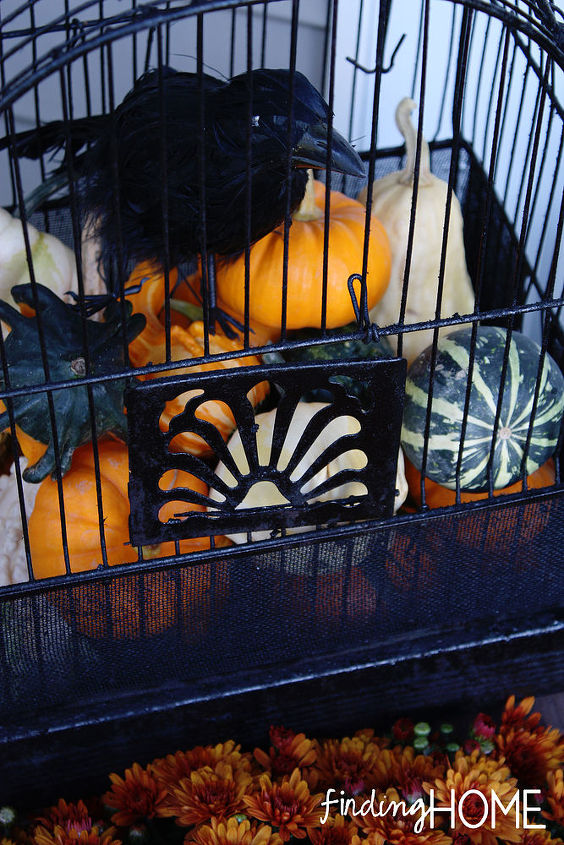 a an outdoor halloween birdcage, halloween decorations, seasonal holiday d cor