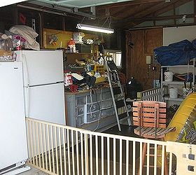 garaje convertido en casa de la piscina, los congeladores y el banco de herramientas se mover an a la otra pared