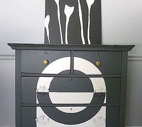 bold black dresser, home decor, painted furniture