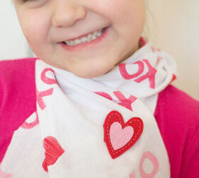upcycled t shirt valentine s day scarf valentinesday, crafts, repurposing upcycling, This is a super fun projects to do with your kiddos this week valentinesday