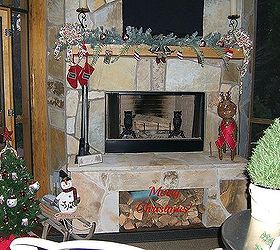 christmas decorations on the porch, christmas decorations, seasonal holiday decor, It s too hot for a fire at 70