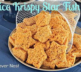classic nautical first birthday, home decor, Rice Krispy Starfish how to