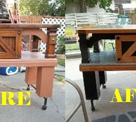 recycling an old out dated coffee table into a useful kitchen island