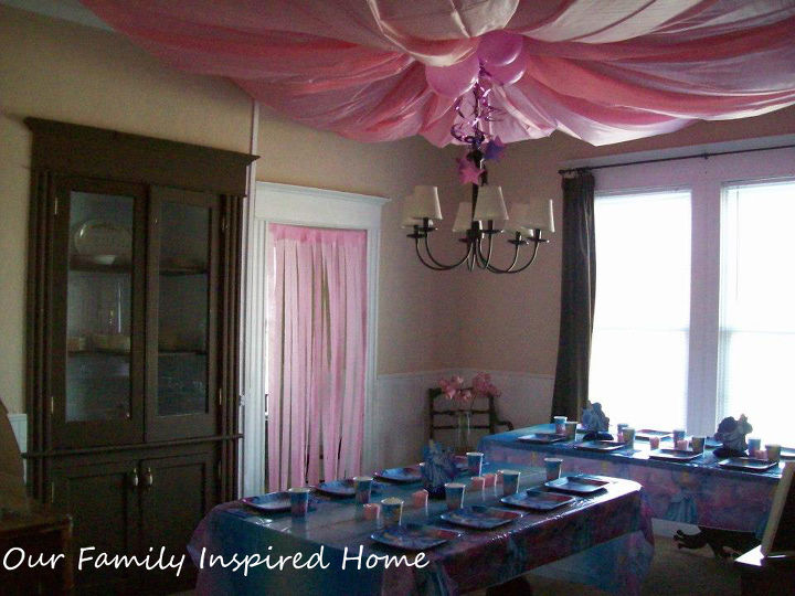 princess birthday party pink and blue, crafts