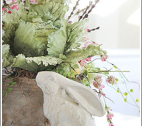 easter centerpiece, easter decorations, seasonal holiday d cor, I like flowers and dainty greenery to flow over the container
