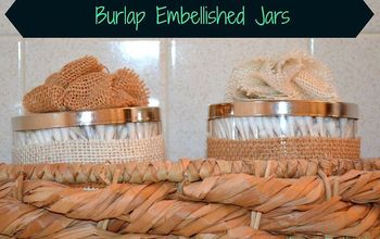 Burlap Embellished Jars