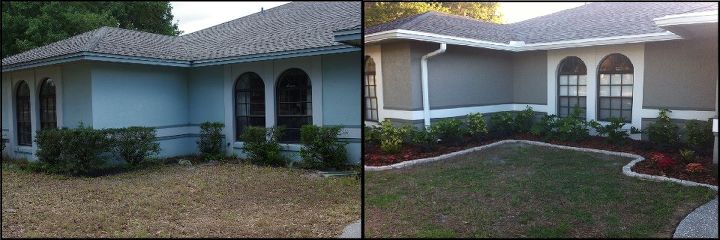 exterior before and after, curb appeal, painting