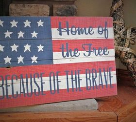 distressed wooden american flag barn board sign rustic country decor, crafts, pallet, patriotic decor ideas, seasonal holiday decor