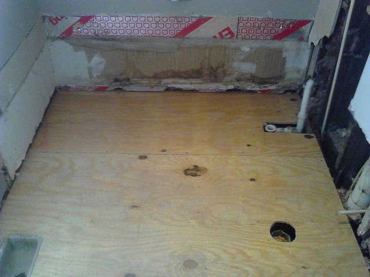 this was just something i did, bathroom ideas, flooring, home improvement, plumbing, tile flooring, nice new leveled floor