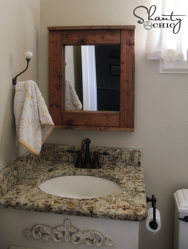 easy diy mirror redo, bathroom ideas, crafts, home decor, DIY Bathroom Mirror