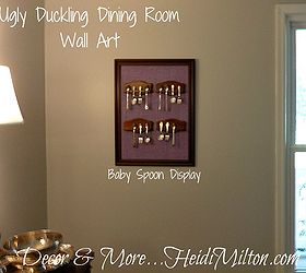 wall art for the ugly duckling dining room, dining room ideas, home decor, painted furniture, wall decor, Baby spoon display