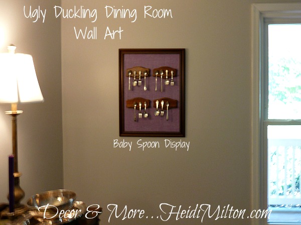 wall art for the ugly duckling dining room, dining room ideas, home decor, painted furniture, wall decor, Baby spoon display