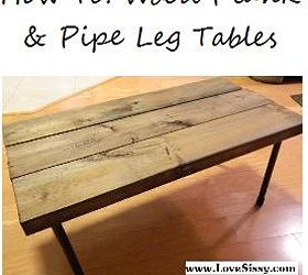diy plumbing pipe amp upcycled or reclaimed wood tables, diy, painted furniture, repurposing upcycling, woodworking projects