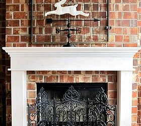a mantel for the back porch fireplace, fireplaces mantels, porches, woodworking projects, After We made the screen several years ago using three decorative iron panels zip tied together