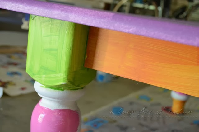 how to stencil a polka dot play table, bedroom ideas, crafts, painted furniture