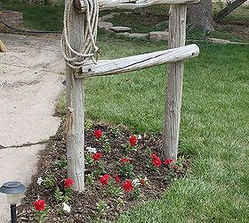 front yard western decor hitching post, gardening, woodworking projects