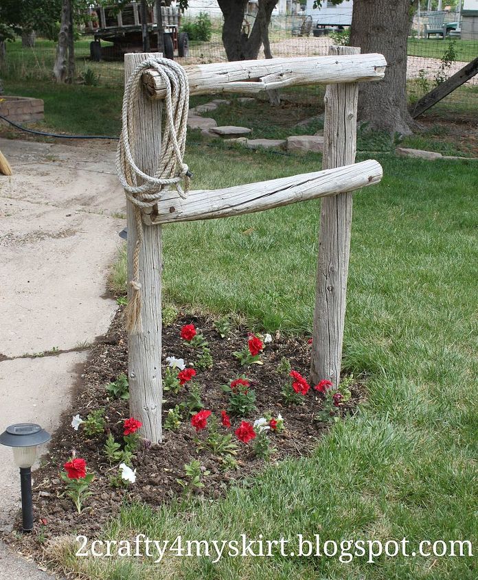 front yard western decor hitching post, gardening, woodworking projects