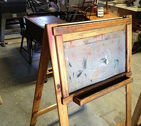 very old 2 sided school chalkboard, chalkboard paint, painted furniture, BEFORE