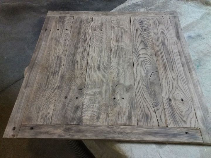 torched table top, painted furniture, repurposing upcycling, woodworking projects, Torched to bring soft grain out