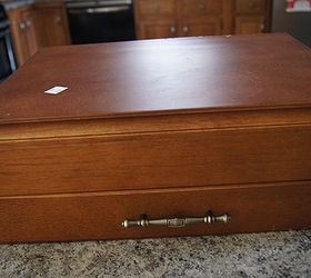 old flatware chest gets a new life, crafts, Boring before