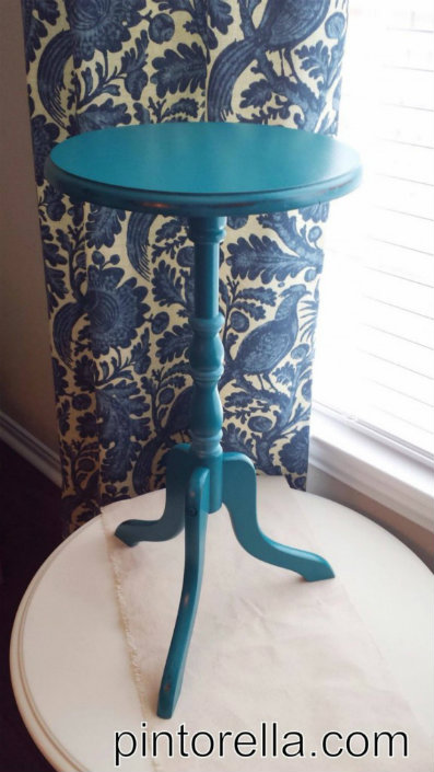 fabulous blue features from a past anything blue friday party, painted furniture, seasonal holiday decor, Table Makeover from