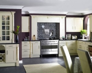 seductive and deep shades of purple from soft lilacs to regal amethys, home decor, Purple Walls Purple kitchen walls pair well with white decoist com Design by Celia James