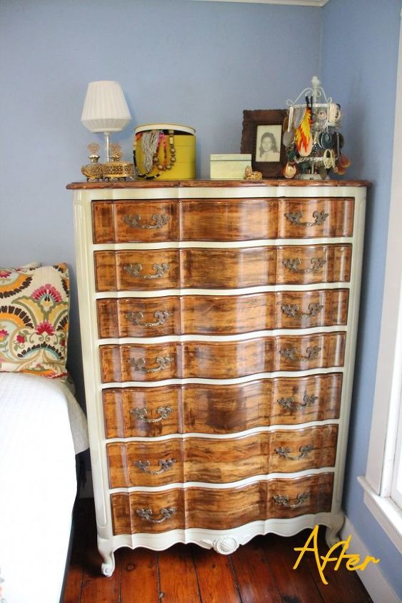 revive an antique dresser, painted furniture