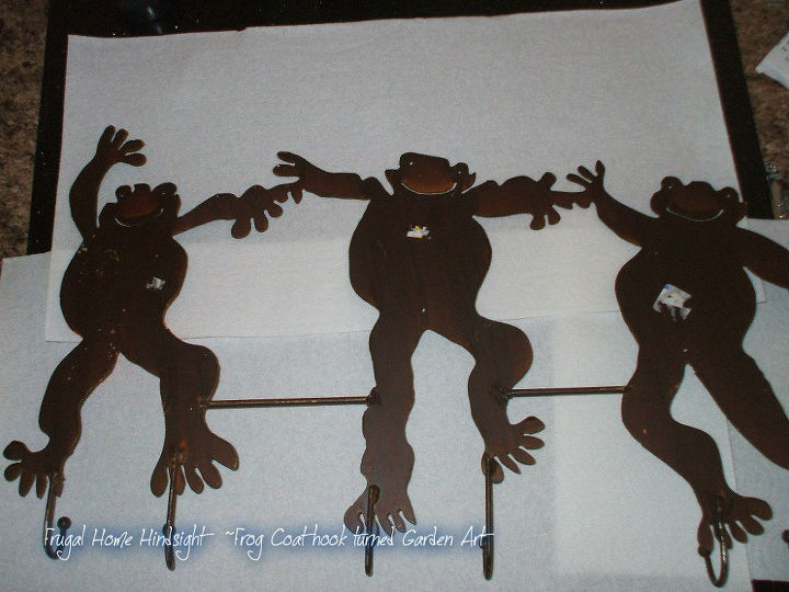 frog coat rack turned painted garden art, crafts, gardening, Plain Frog coat rack