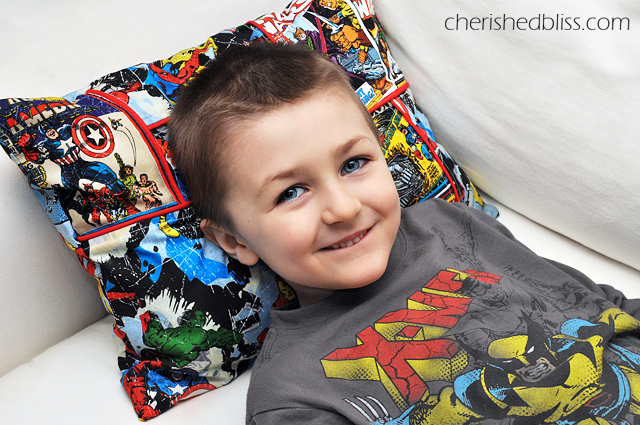 comic book superhero pillow, crafts, This was such a fun project and my son absolutely LOVES it