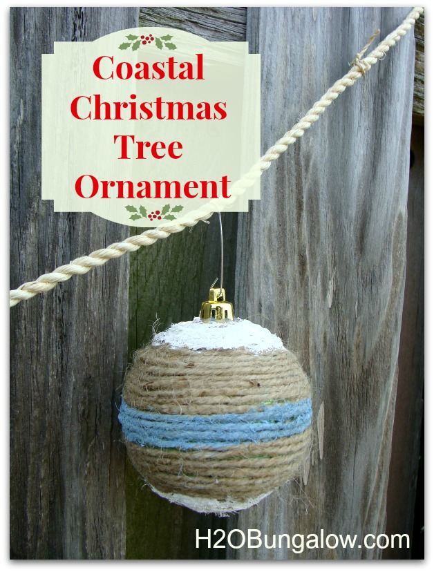 upcycled coastal christmas tree ornament, christmas decorations, repurposing upcycling, seasonal holiday decor, Christmas tree ornament looks like a crab trap float that our local fishermen use