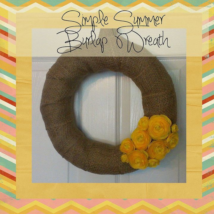 simple summer burlap wreath, crafts, wreaths