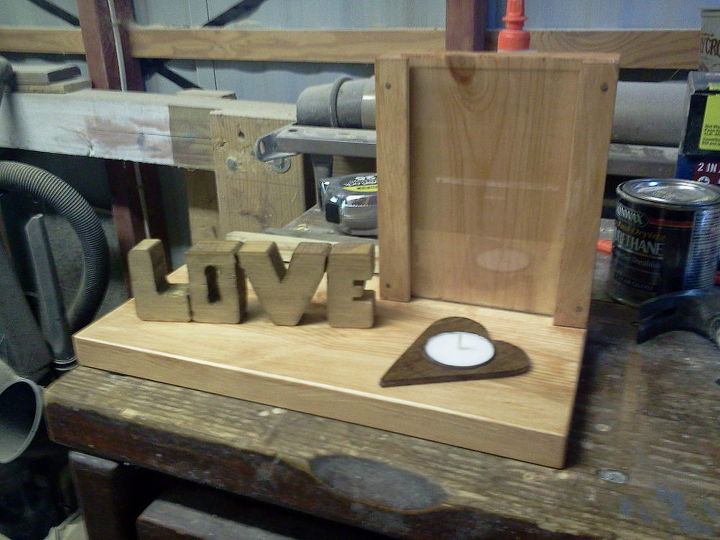 just another tea candle holder with a 3 x 5 picture frame, crafts, woodworking projects