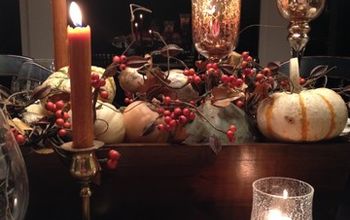 Gilded Gourds and Mini Pumpkin Thanksgiving Centerpiece