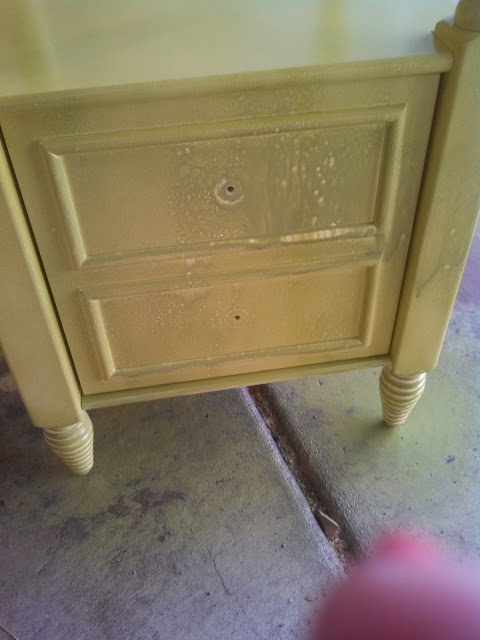 colorful nightstand makeover, painted furniture, Oh crap