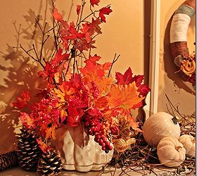 i got the fall decorating bug are you ready to decorate for fall, fireplaces mantels, gardening, home decor, seasonal holiday decor, an orange y mantel