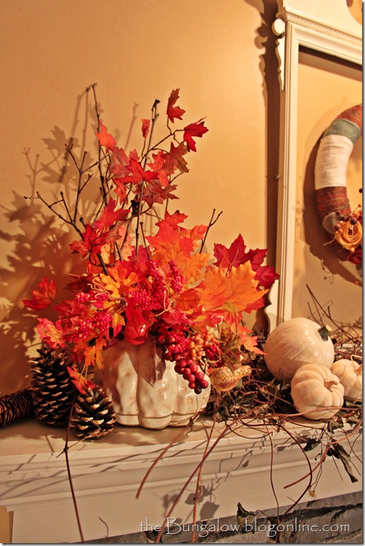 i got the fall decorating bug are you ready to decorate for fall, fireplaces mantels, gardening, home decor, seasonal holiday decor, an orange y mantel