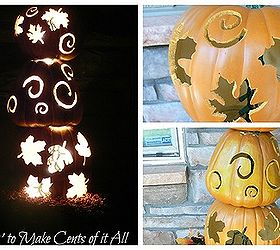 Lighted Fall Porch Decoration