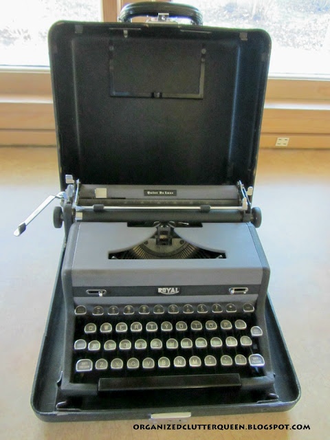top ten vintage thrifty finds of 2012, repurposing upcycling, The typewriter a Royal Quiet Deluxe portable was purchased for 20 Near mint condition