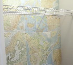 diy faux map wallpaper, diy, wall decor