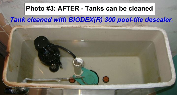 toilets why clean the tank, bathroom ideas, cleaning tips, home maintenance repairs, how to, Luckily it is possible to remove the crud and decontaminate the tank