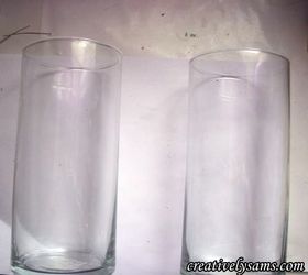 lace7y vases, crafts, I started with Dollar Tree Glass Vases