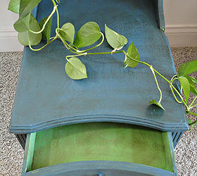 anything blue features, home decor, painted furniture, Blue and Green Table from