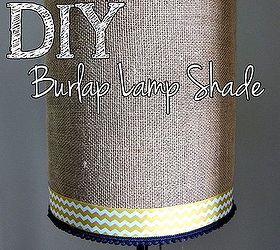 diy burlap lampshade, crafts, home decor